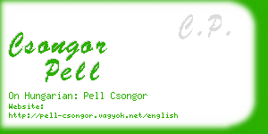 csongor pell business card